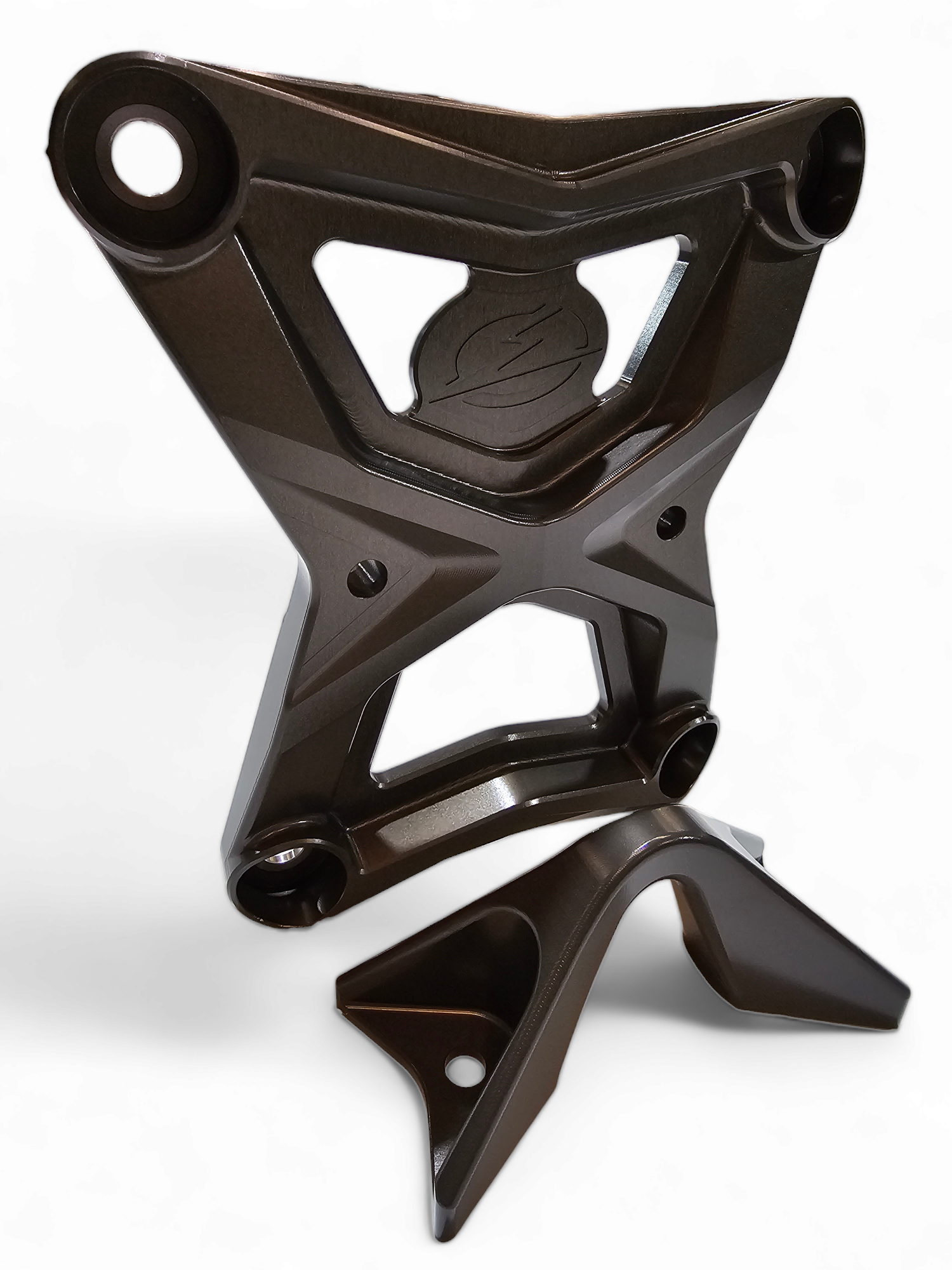 Photo of 2020-2024 Polaris RZR Pro XP Radius Rod Plate with Tow Hook Gunmetal by Elektric Offroad - Premium Receivers & Hitches for UTVs / Side by Sides
