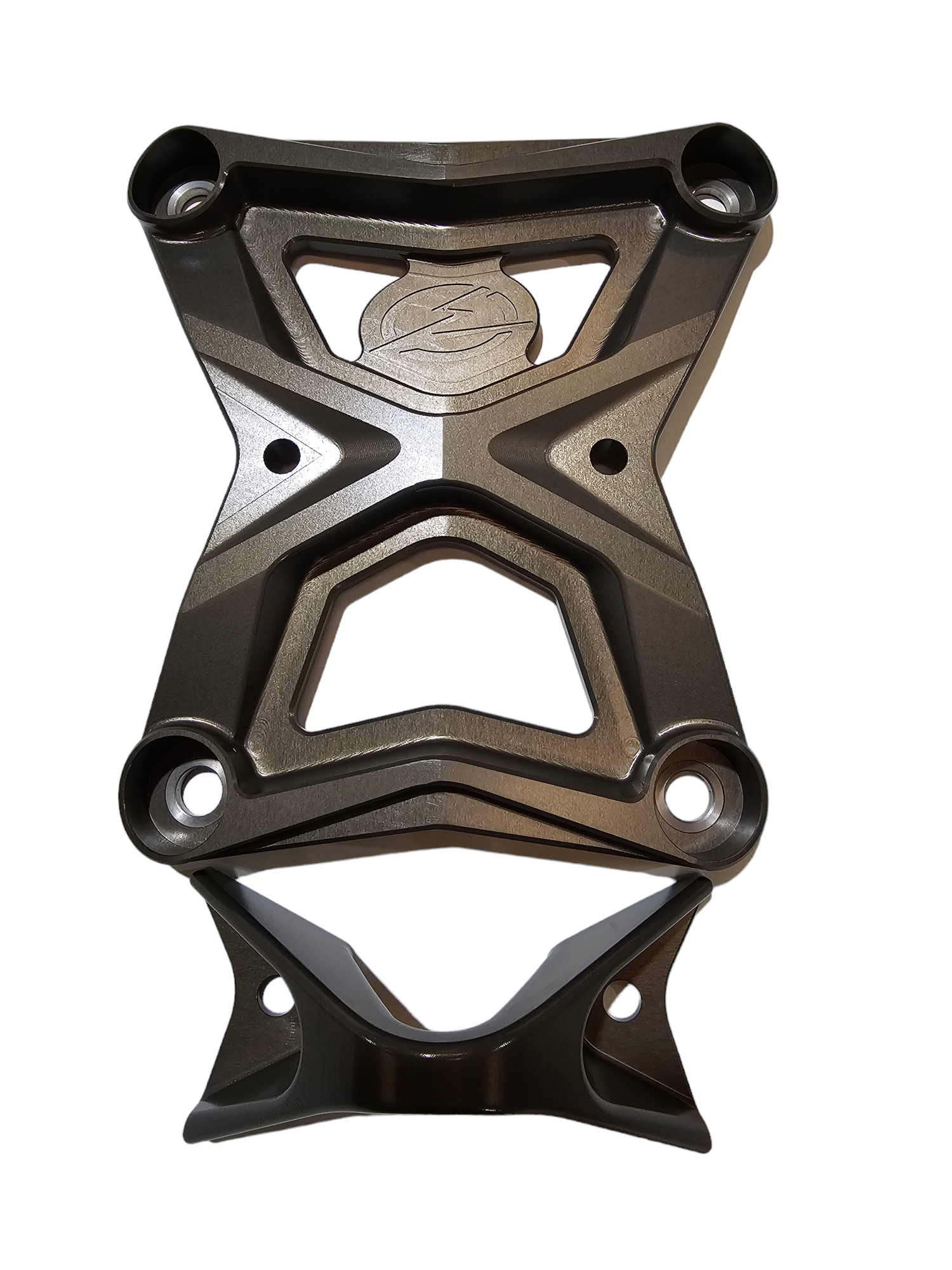 Photo of 2020-2024 Polaris RZR Pro XP Radius Rod Plate with Tow Hook Gunmetal by Elektric Offroad - Premium Receivers & Hitches for UTVs / Side by Sides