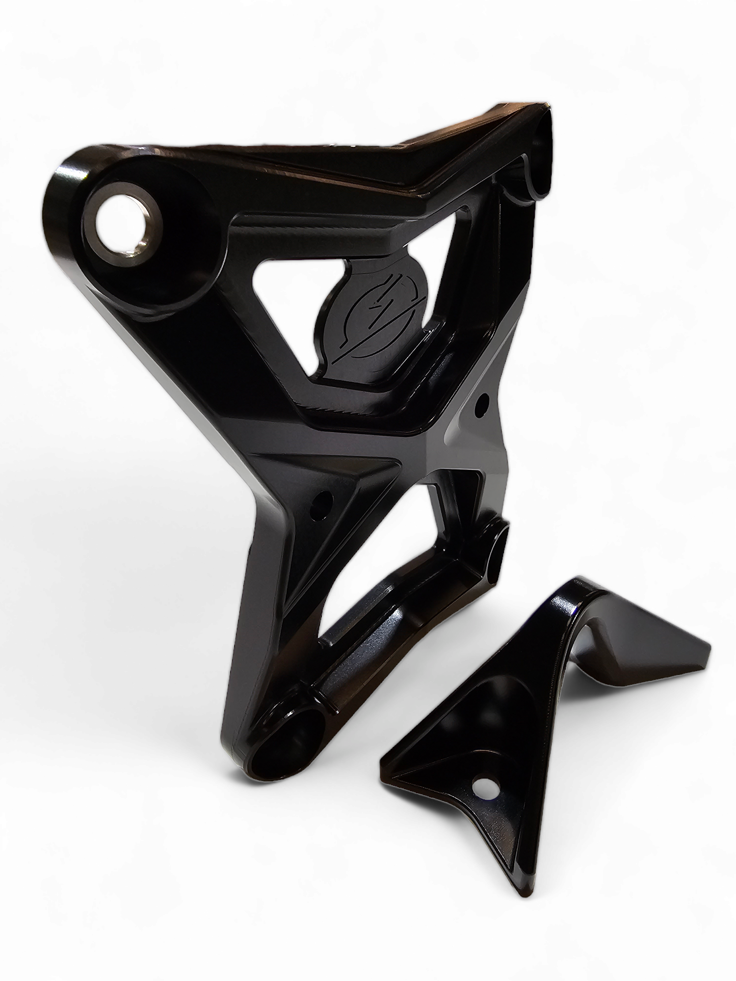 Photo of 2020-2024 Polaris RZR Pro XP Radius Rod Plate with Tow Hook Black by Elektric Offroad - Premium Receivers & Hitches for UTVs / Side by Sides