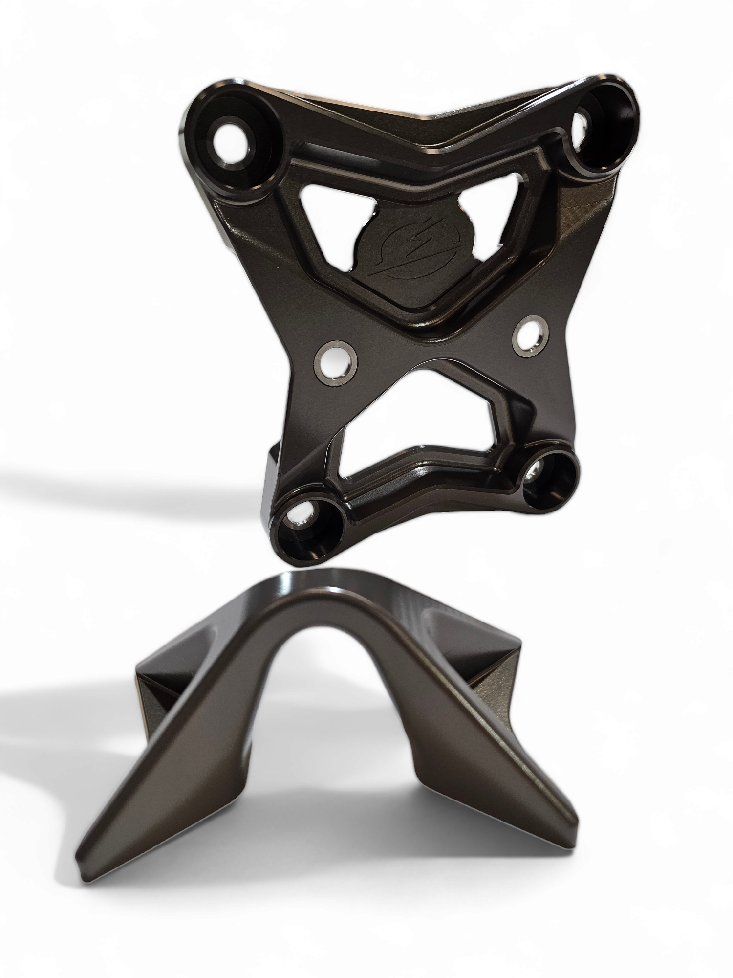 Photo of 2017-2021 Can Am X3 Maverick EOD Radius Rod Plate with Tow Hook Gun Metal by Elektric Offroad - Premium 2017+ Can Am X3 Maverick EOD Radius Rod Plate with Tow Hook Gun Metal for UTVs / Side by Sides