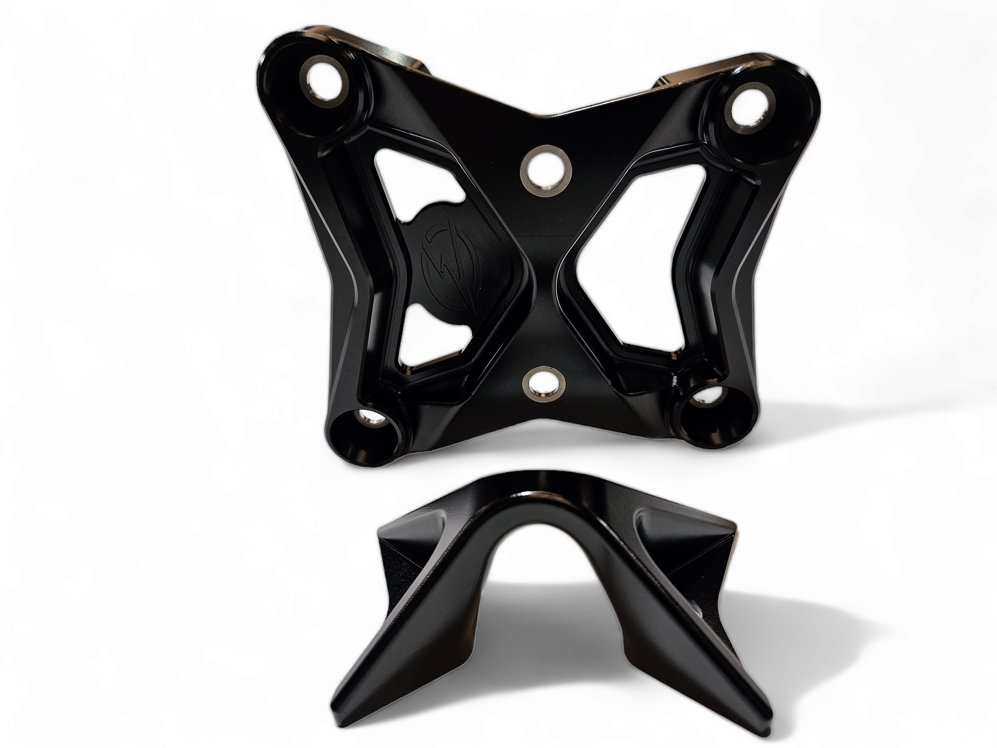 Photo of 2017-2021 Can Am X3 Maverick EOD Radius Rod Plate with Tow Hook Black by Elektric Offroad - Premium 2017+ Can Am X3 Maverick EOD Radius Rod Plate with Tow Hook Black for UTVs / Side by Sides