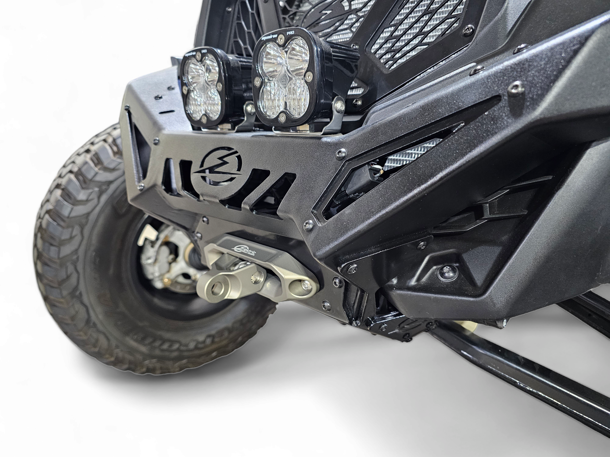 Photo of Elektric Offroad Designs UTV Winch Fairlead and Hook | Gunmetal by Elektric Offroad - Premium Winches & Winch Mounts for UTVs / Side by Sides