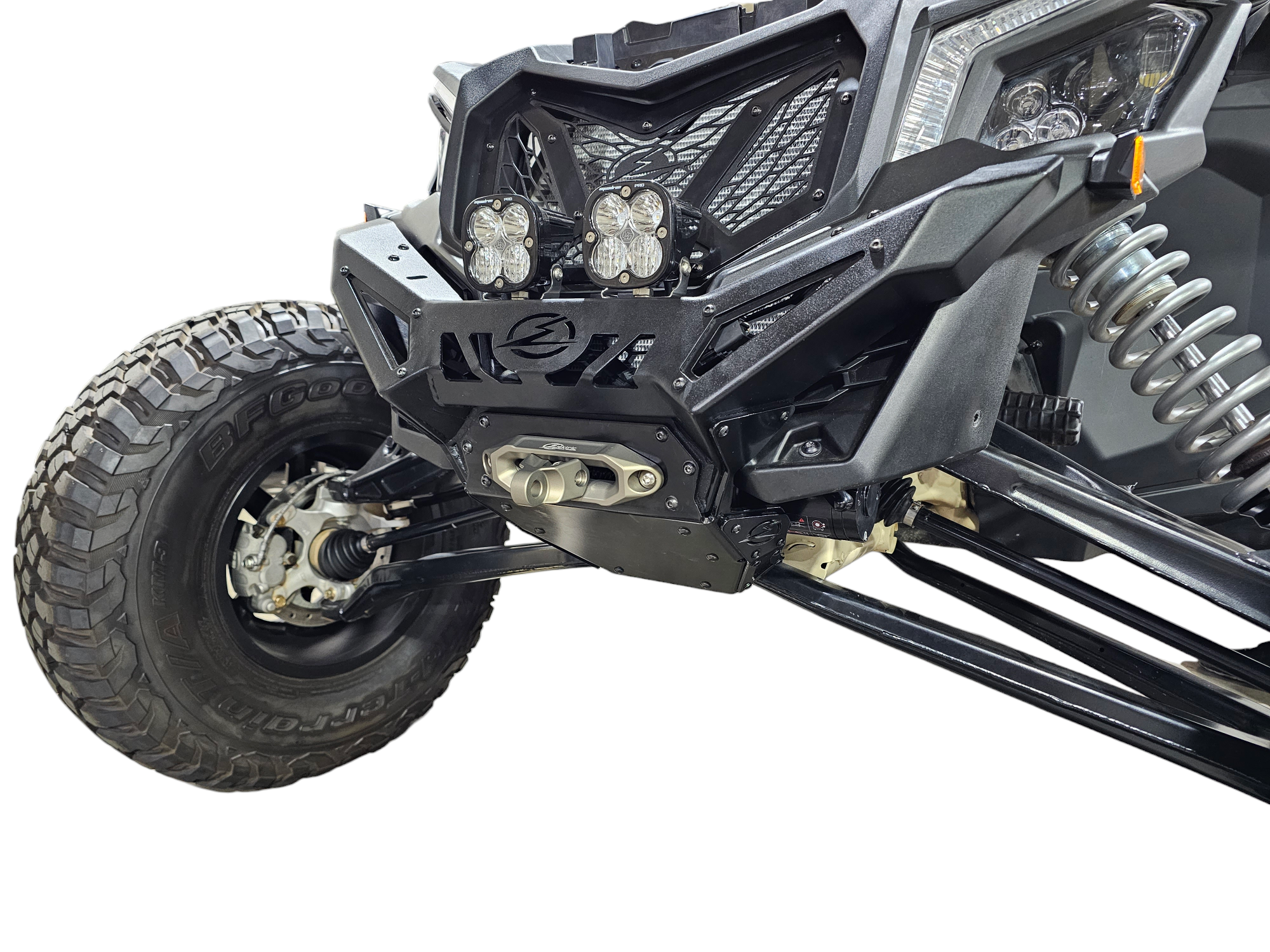 Photo of Elektric Offroad Designs UTV Winch Fairlead and Hook | Gunmetal by Elektric Offroad - Premium Winches & Winch Mounts for UTVs / Side by Sides
