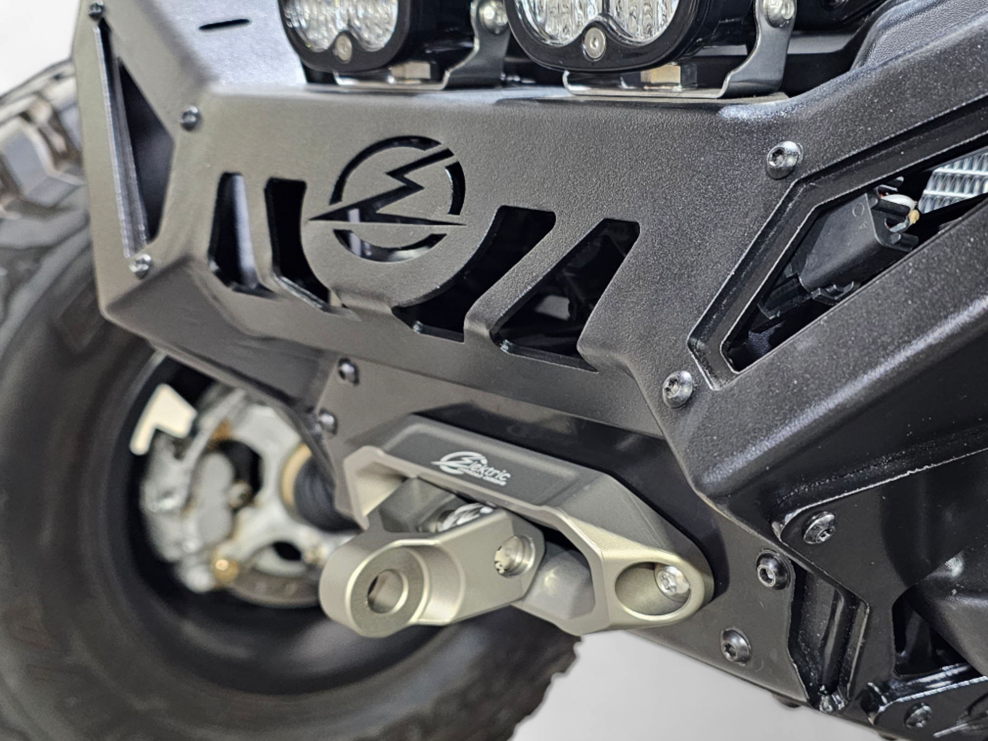 Photo of Elektric Offroad Designs UTV Winch Fairlead and Hook | Gunmetal by Elektric Offroad - Premium Winches & Winch Mounts for UTVs / Side by Sides