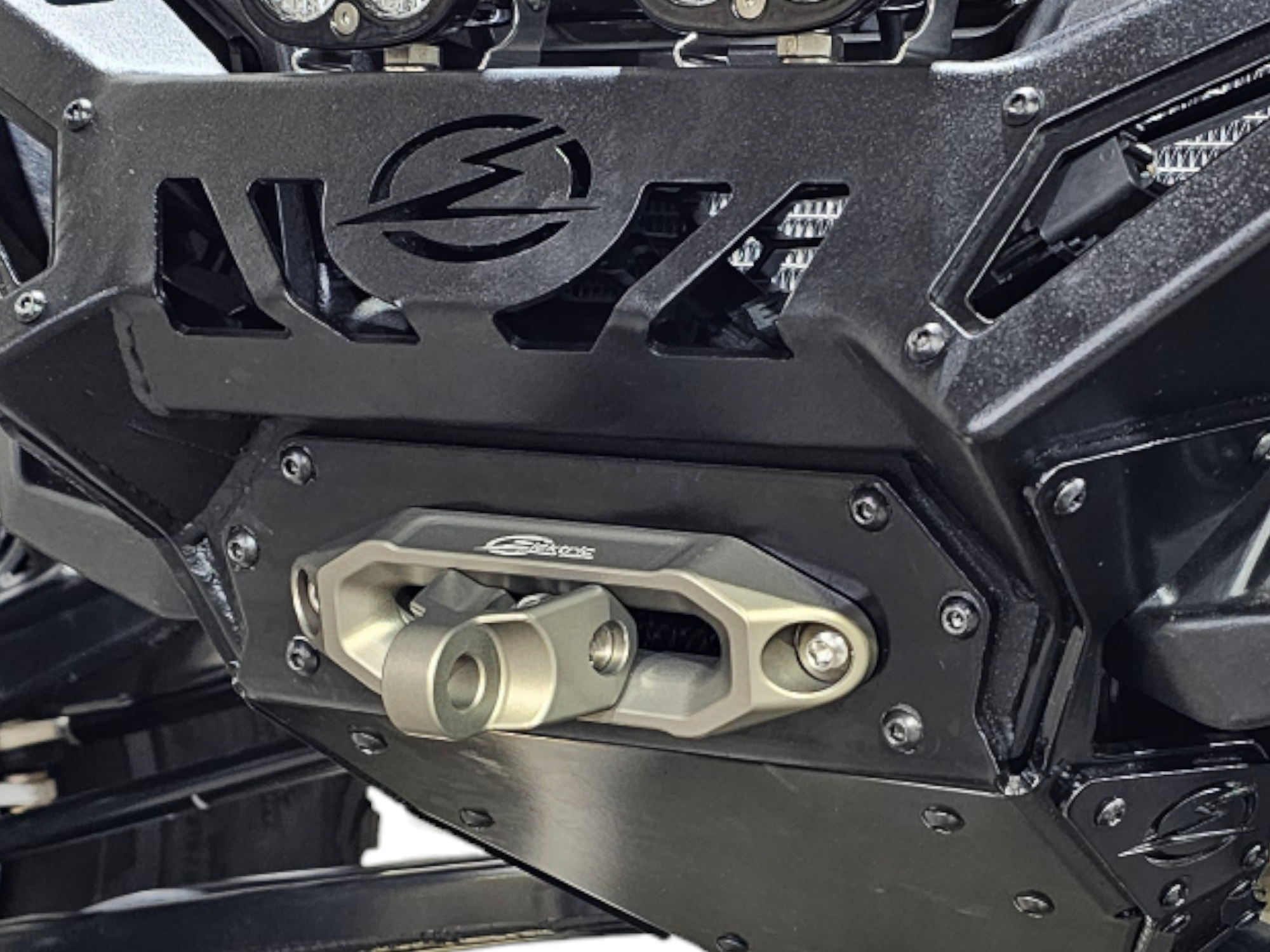 Photo of Elektric Offroad Designs UTV Winch Fairlead and Hook | Gunmetal by Elektric Offroad - Premium Winches & Winch Mounts for UTVs / Side by Sides