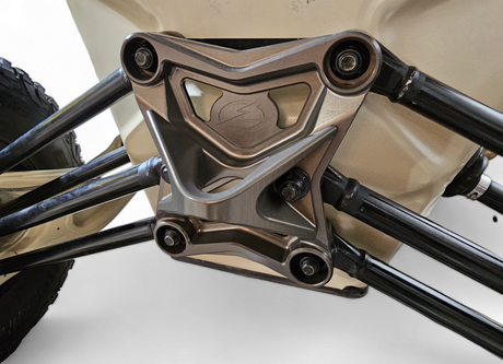 Photo of 2017-2021 Can Am X3 Maverick EOD Radius Rod Plate with Tow Hook Gun Metal by Elektric Offroad - Premium 2017+ Can Am X3 Maverick EOD Radius Rod Plate with Tow Hook Gun Metal for UTVs / Side by Sides