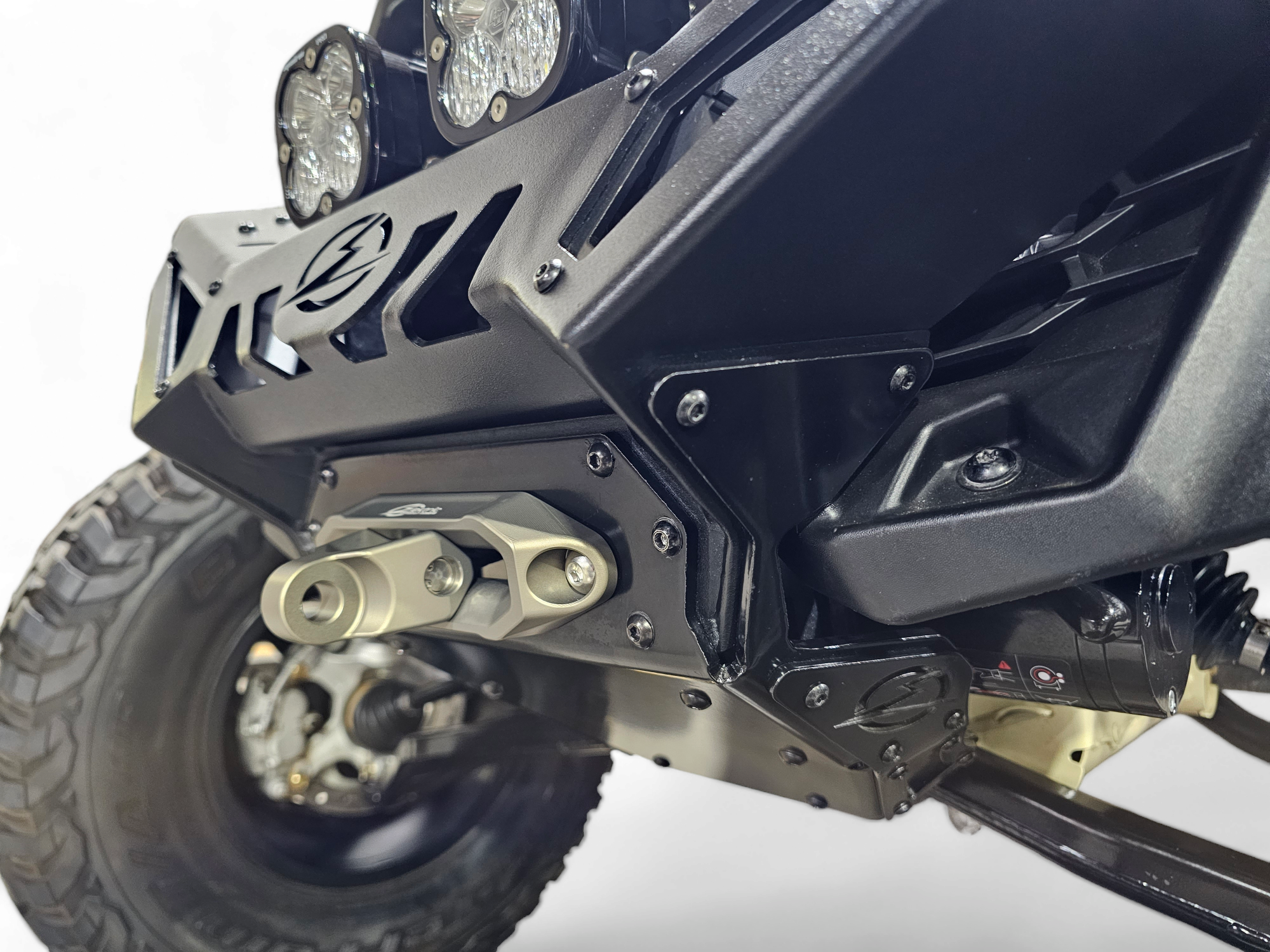 Photo of Elektric Offroad Designs UTV Winch Fairlead and Hook | Gunmetal by Elektric Offroad - Premium Winches & Winch Mounts for UTVs / Side by Sides