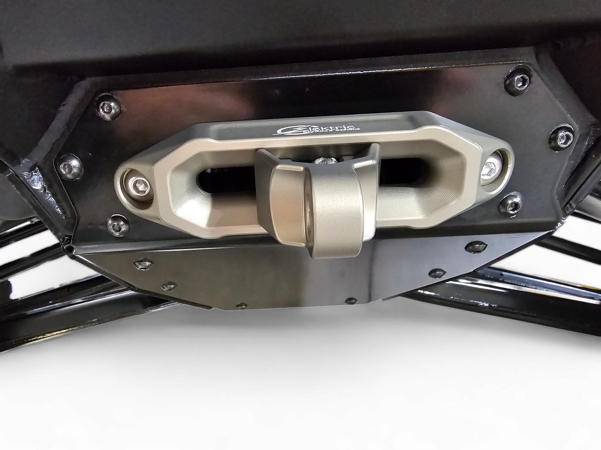 Photo of Elektric Offroad Designs UTV Winch Fairlead and Hook | Gunmetal by Elektric Offroad - Premium Winches & Winch Mounts for UTVs / Side by Sides