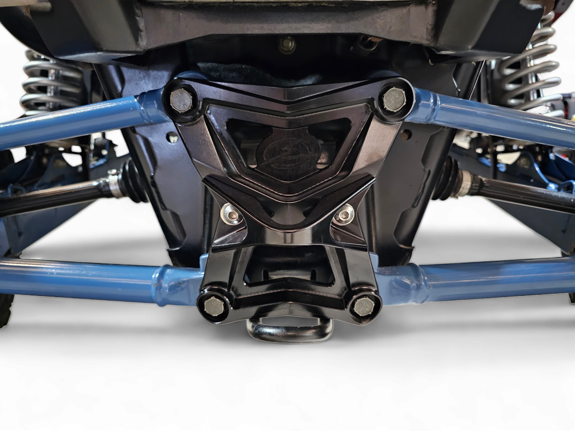Photo of 2020-2024 Polaris RZR Pro XP Radius Rod Plate with Tow Hook Black by Elektric Offroad - Premium Receivers & Hitches for UTVs / Side by Sides