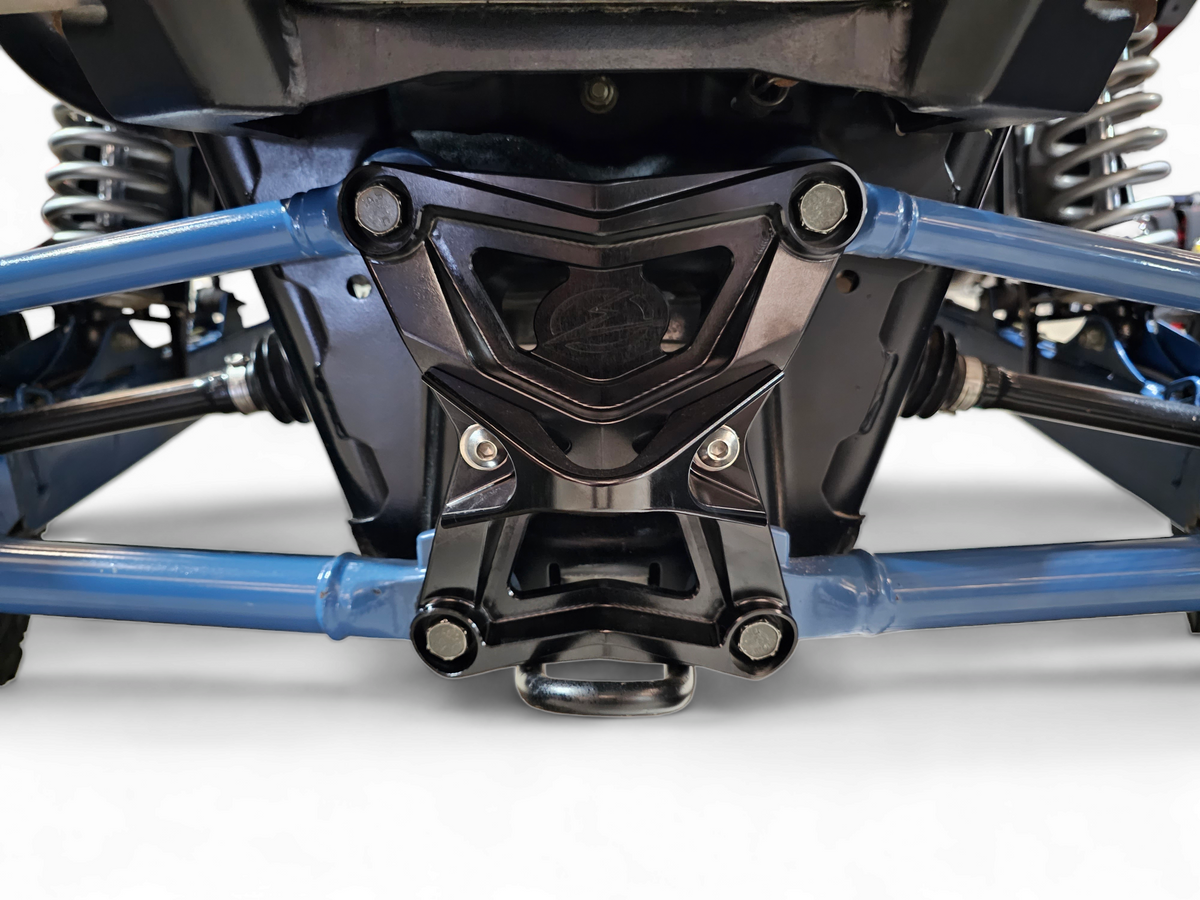Photo of 2020-2024 Polaris RZR Pro XP Radius Rod Plate with Tow Hook Black by Elektric Offroad - Premium 2020+ Polaris RZR Pro XP Radius Rod Plate with Tow Hook Black for UTVs / Side by Sides