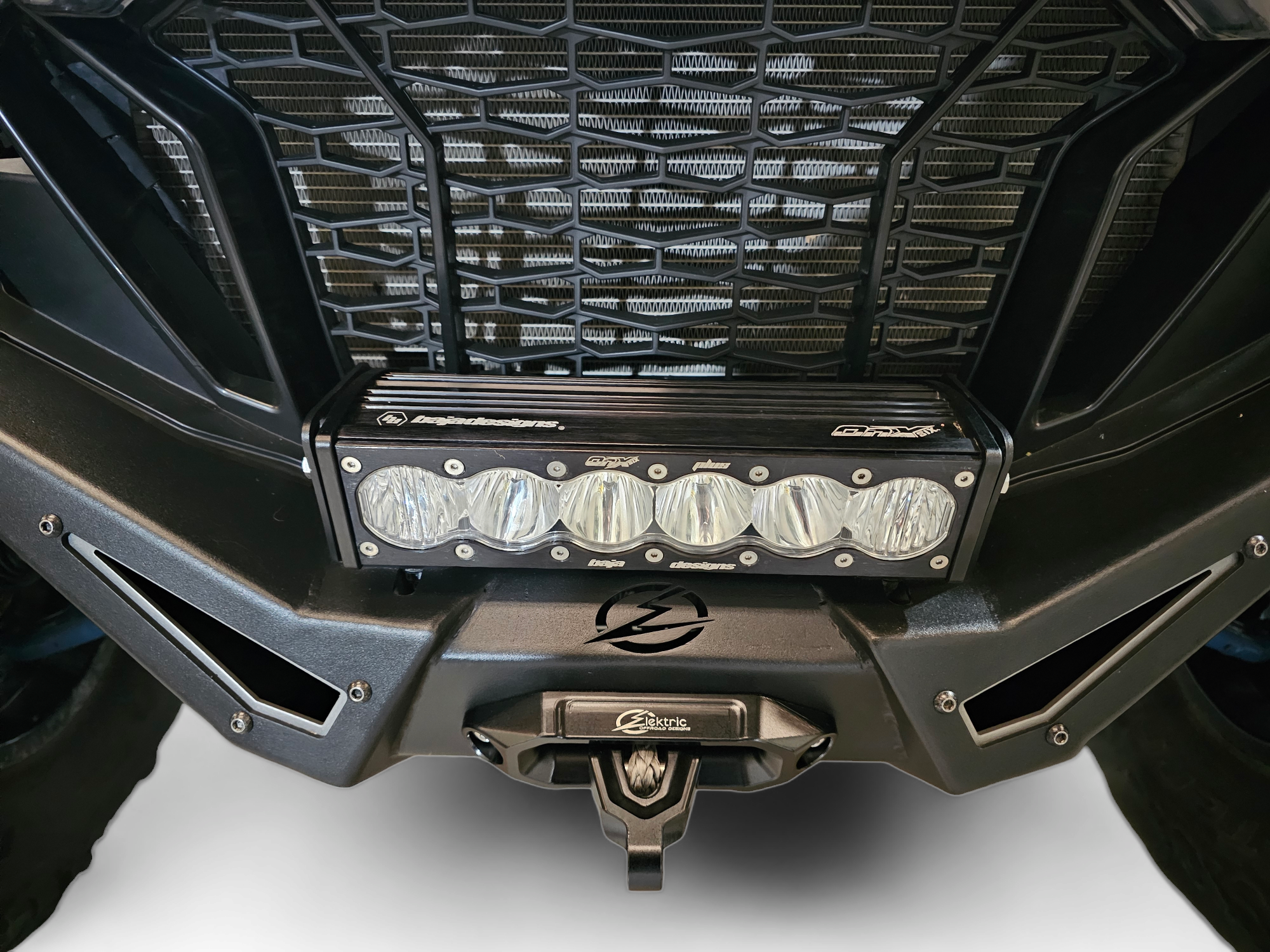 Photo of Elektric Offroad Designs UTV Winch Fairlead and Hook (Black) by Elektric Offroad - Premium UTV Winch Fairlead and Hook Black for UTVs / Side by Sides