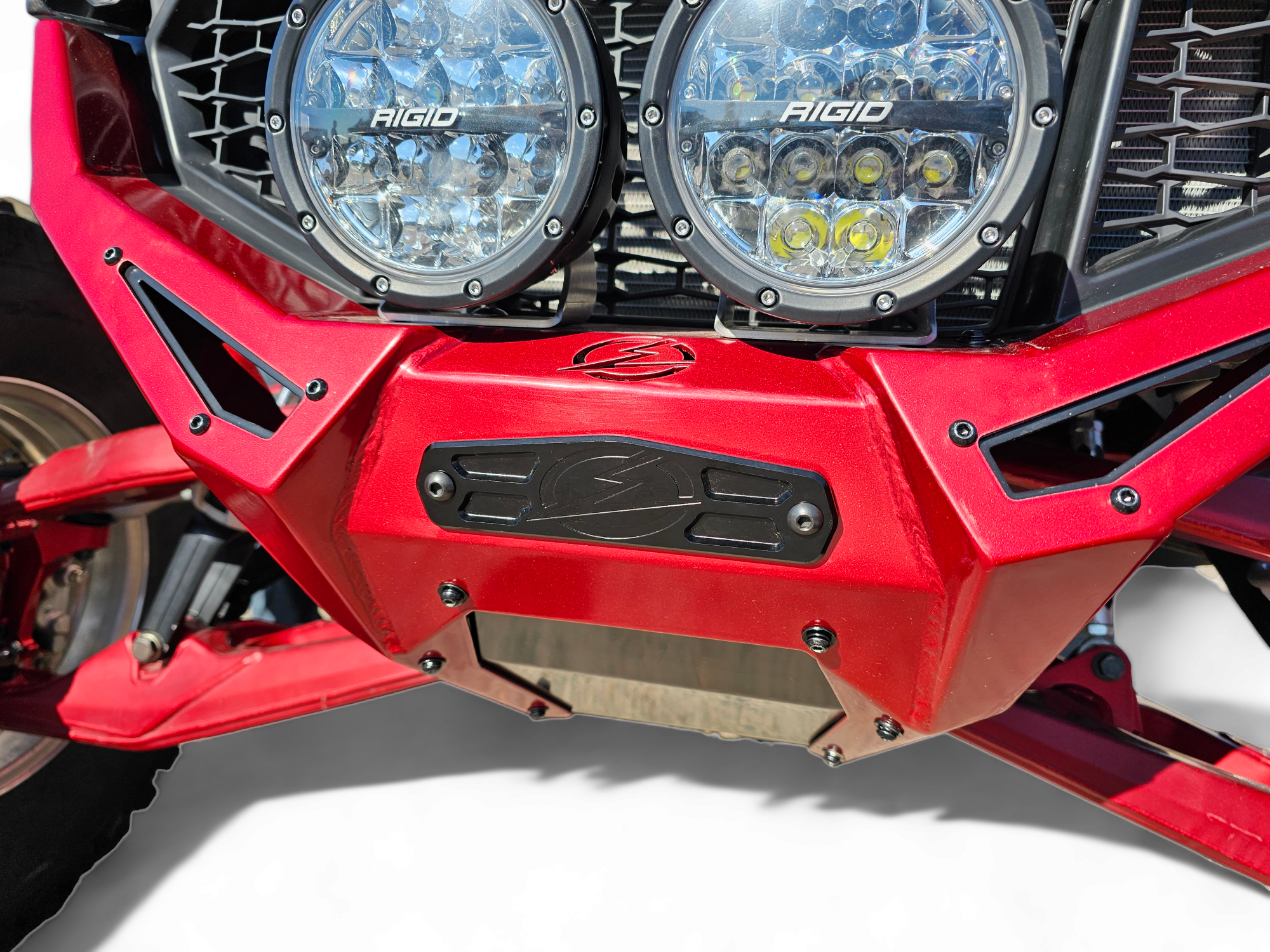 Photo of Elektric Offroad Designs UTV Winch Fairlead Cover Plate | Black by Elektric Offroad - Premium Winches & Winch Mounts for UTVs / Side by Sides