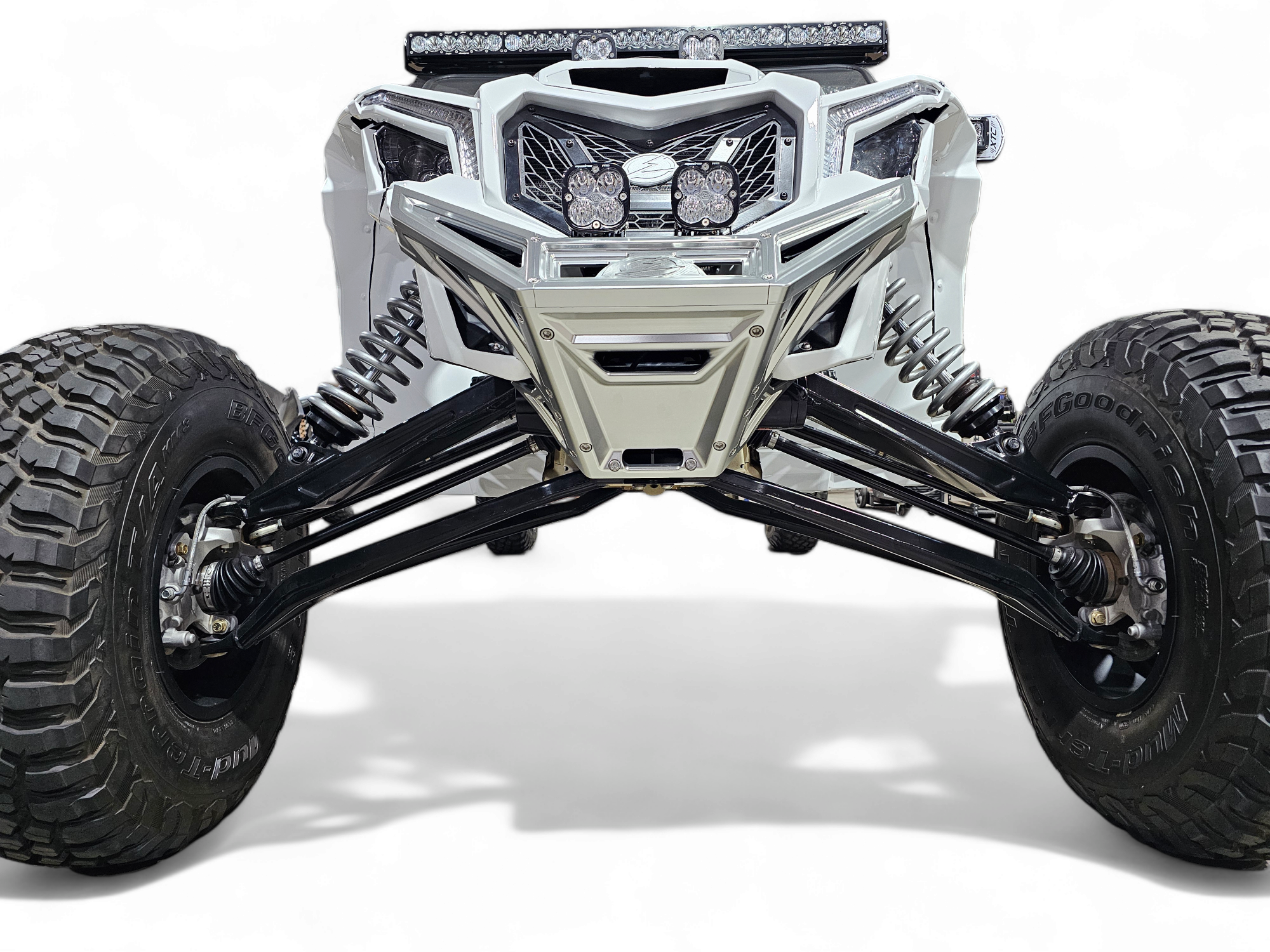 Photo of 2017 to Current Can-Am X3 Maverick Machined Billet Front Winch Bumper (Clear Anodize) by Elektric Offroad - Premium 2017+ Can Am X3 Maverick Volt Front Winch Bumper for UTVs / Side by Sides