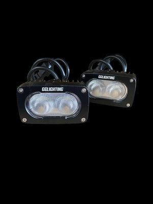 GP10 Offroad LED Pod Bundle White With Wiring Harness