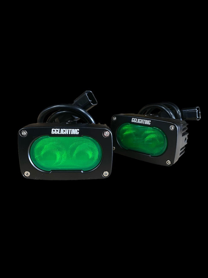 GP10 Offroad LED Pod Bundle Green With Wiring Harness