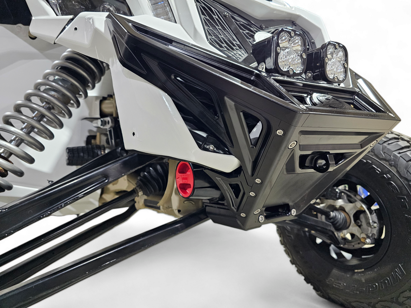 Can-Am Maverick X3 Machined Billet Front Winch Bumper - Black Anodize