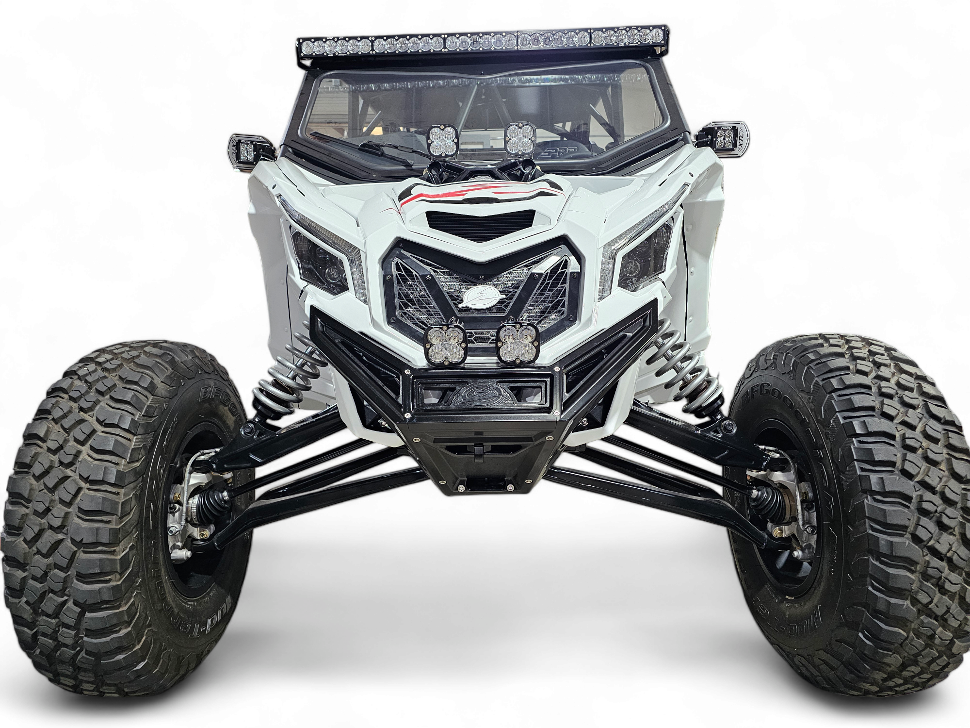 Photo of 2017 to Current Can-Am X3 Maverick Machined Billet Front Winch Bumper (Black Anodize) by Elektric Offroad - Premium 2017+ Can Am X3 Maverick Volt Front Winch Bumper for UTVs / Side by Sides