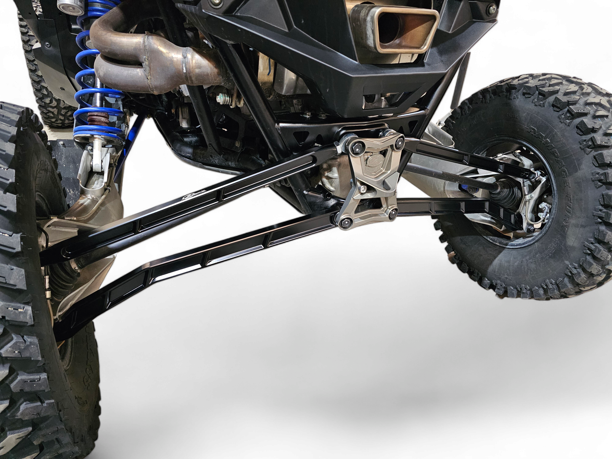Photo of 2022 to Current Polaris RZR Pro R, Pro S, Turbo R High Clearance Radius Rods in Black Finish by Elektric Offroad - Premium 2022 to Current Polaris RZR Pro R, Pro S, Turbo R High Clearance Radius Rods in Black Finish for UTVs / Side by Sides