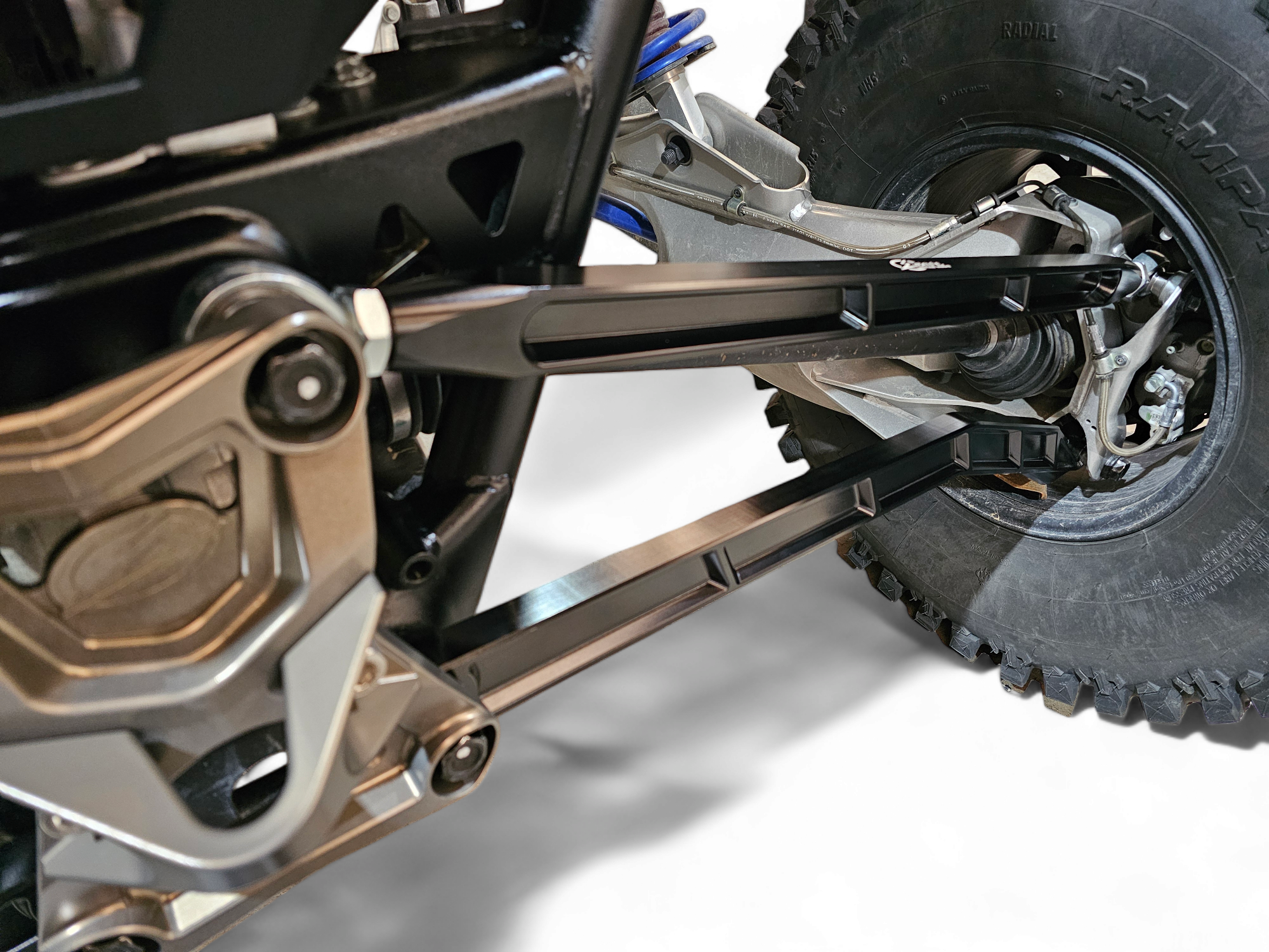 Photo of 2022 to Current Polaris RZR Pro R, Pro S, Turbo R High Clearance Radius Rods in Black Finish by Elektric Offroad - Premium 2022 to Current Polaris RZR Pro R, Pro S, Turbo R High Clearance Radius Rods in Black Finish for UTVs / Side by Sides