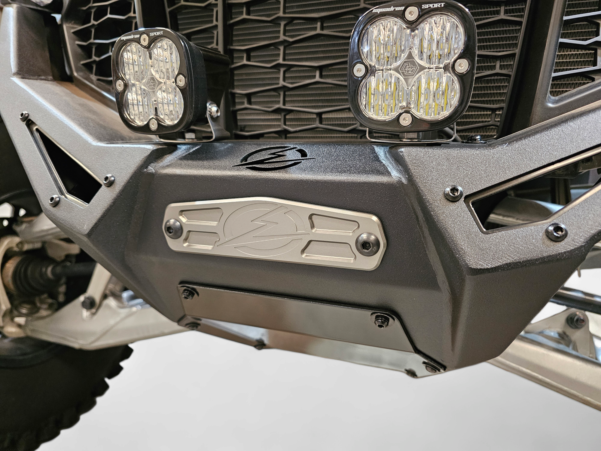 Photo of Elektric Offroad Designs UTV Winch Fairlead Cover Plate | Gun Metal by Elektric Offroad - Premium Winches & Winch Mounts for UTVs / Side by Sides