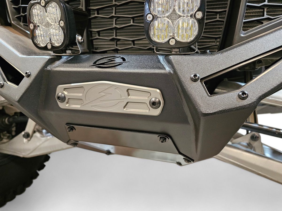 Elektric Offroad Designs UTV Fairlead Cover Plate - Protects Winch Opening + Durable Gunmetal Finish (Universal)