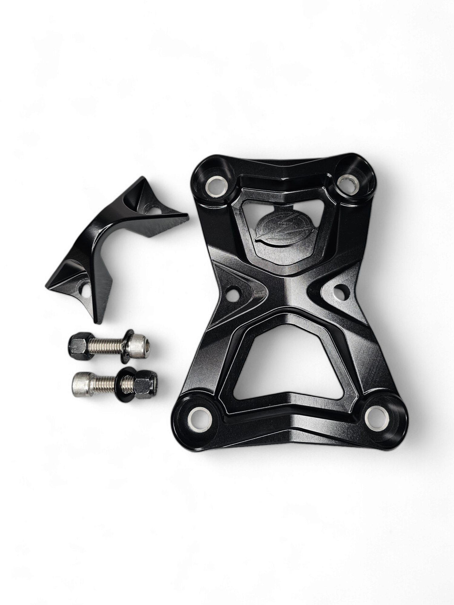 Photo of 2022-2024 Polaris RZR Turbo R/Pro R Radius Rod Plate with Tow Hook Black by Elektric Offroad - Premium Receivers & Hitches for UTVs / Side by Sides