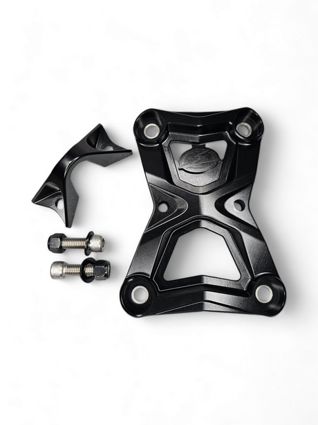Photo of 2022-2025 Polaris RZR Turbo R/Pro R Radius Rod Plate with Tow Hook Black by Elektric Offroad - Premium 2022+ Polaris RZR Turbo R/Pro R EOD Radius Rod Plate Black for UTVs / Side by Sides