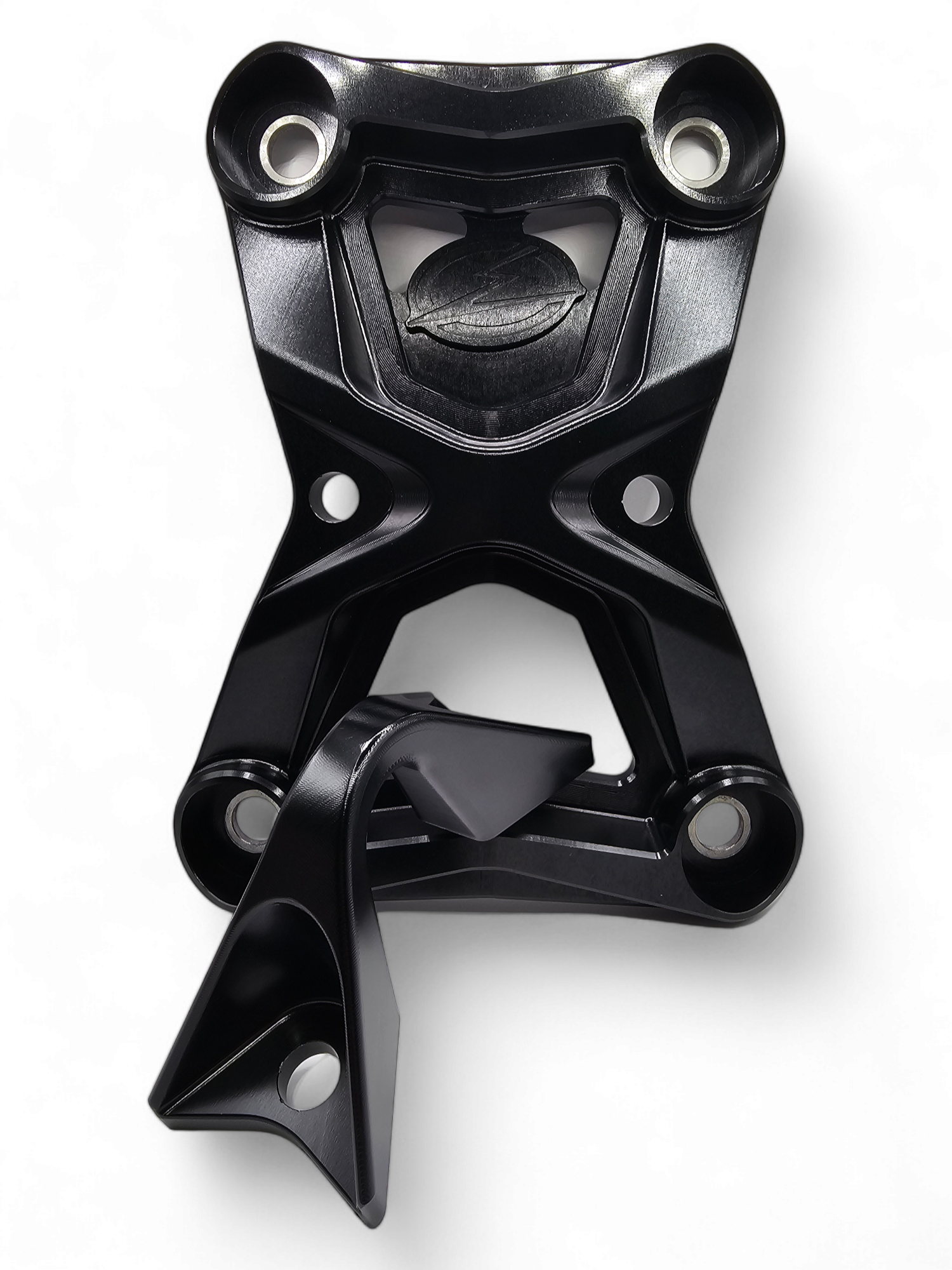 Photo of 2022-2025 Polaris RZR Turbo R/Pro R Radius Rod Plate with Tow Hook Black by Elektric Offroad - Premium 2022+ Polaris RZR Turbo R/Pro R EOD Radius Rod Plate Black for UTVs / Side by Sides