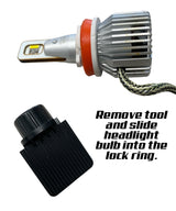 G4-RS 3-Color LED Headlight Bulbs: White, Yellow, Amber