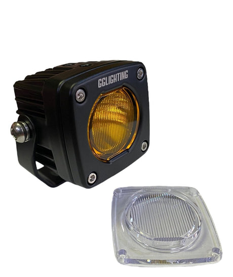 Photo of GP5 Single LED Pod Light Amber + Free Clear Lens by GGLighting - Premium for UTVs / Side by Sides