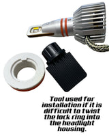 G4-RS 3-Color LED Headlight Bulbs: White, Yellow, Amber