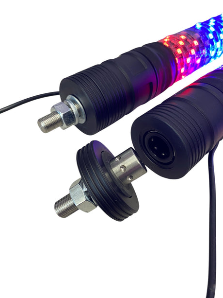 Photo of 2' Full Color RGB Fat Whip Pair With Bluetooth/Remote by GGLighting - Premium for UTVs / Side by Sides