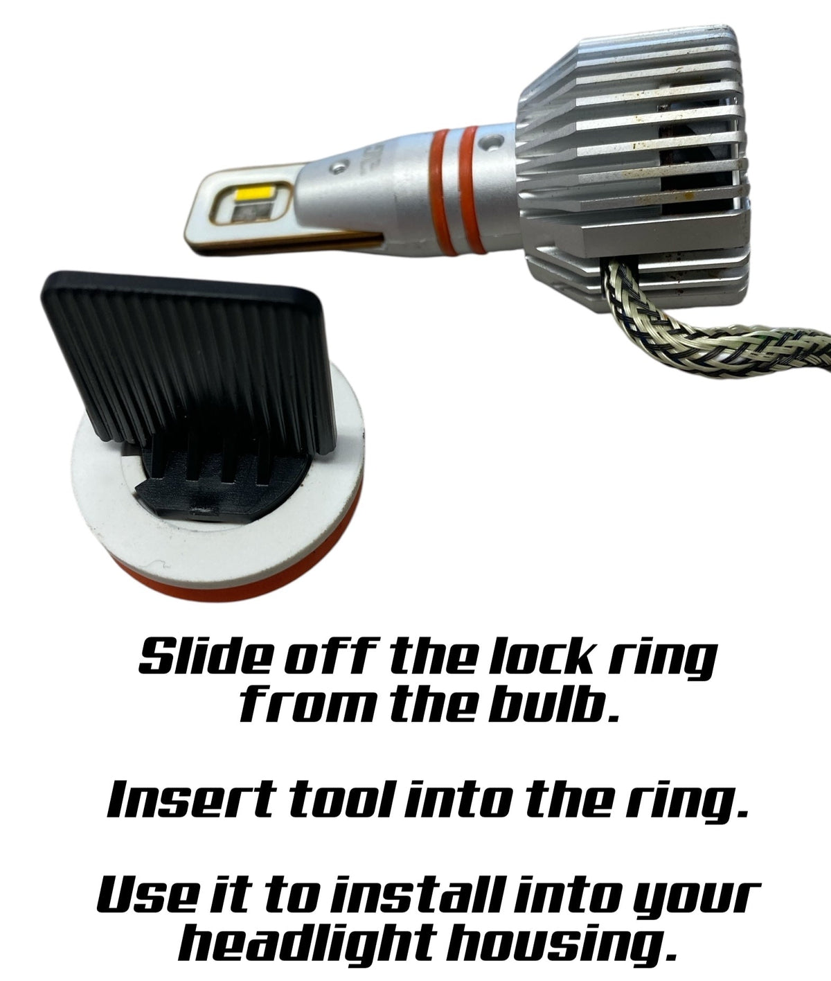 G4-RS 3-Color LED Headlight Bulbs: White, Yellow, Amber