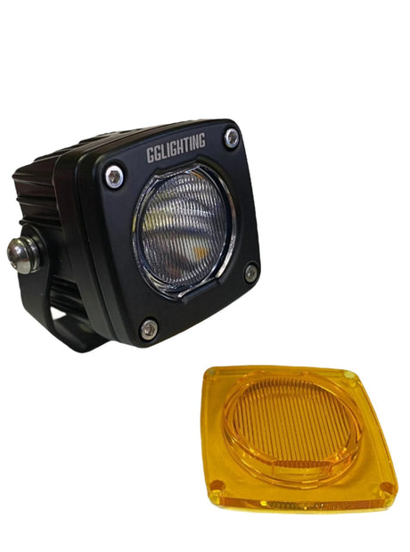 Photo of GP5 Single LED Pod Light Amber + Free Clear Lens by GGLighting - Premium for UTVs / Side by Sides