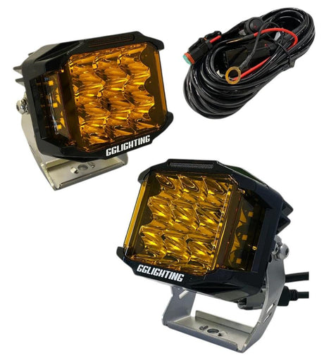 Photo of CB60 Amber Pod Bundle With Wiring Harness by GGLighting - Premium for UTVs / Side by Sides