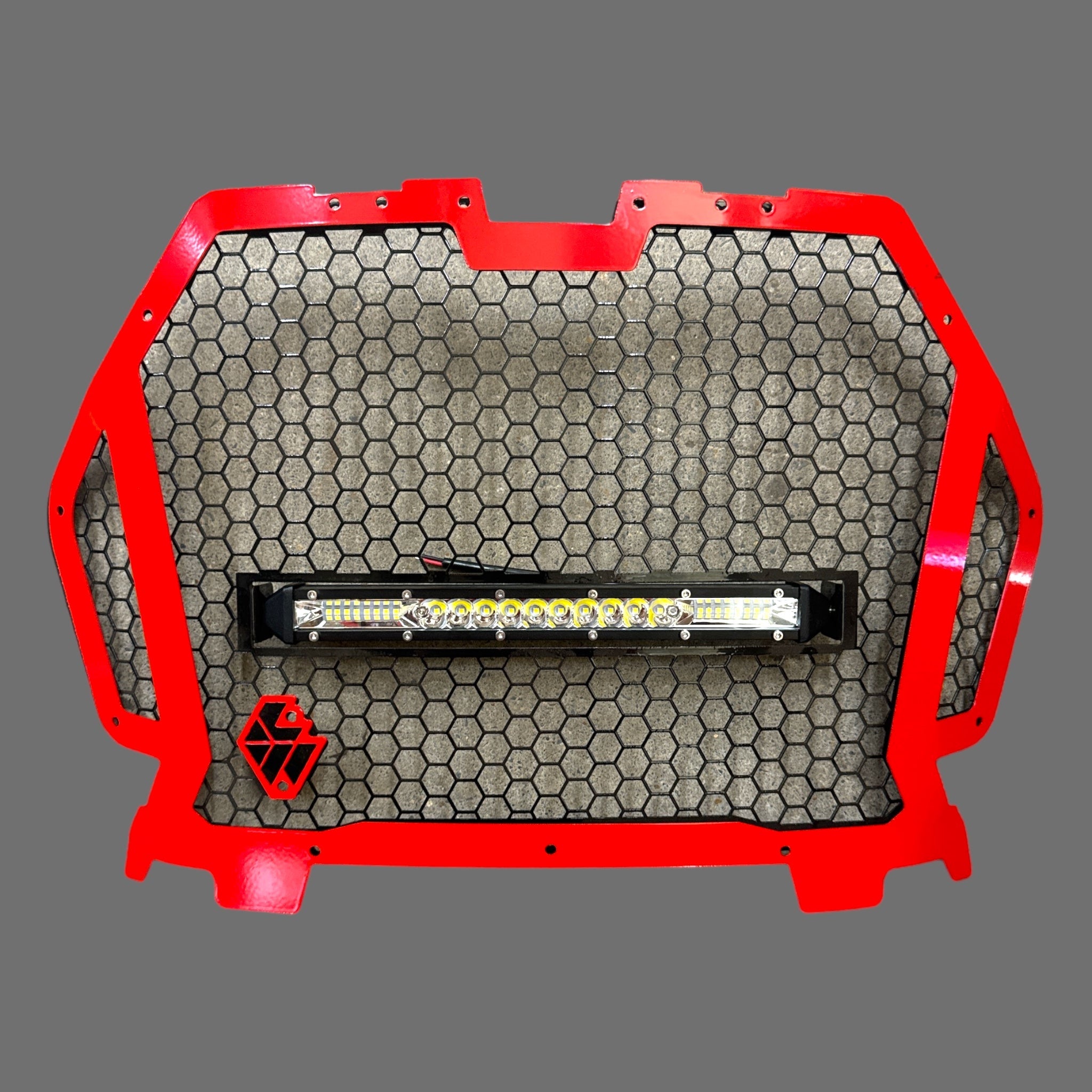 Photo of Aftermarket Snap In Grille with Light Bar by L&W Fab - Premium Grilles for UTVs / Side by Sides