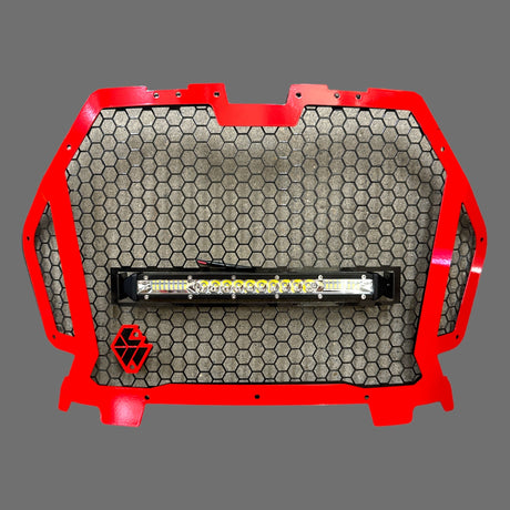Photo of Aftermarket Snap In Grille with Light Bar by L&W Fab - Premium Grille for UTVs / Side by Sides