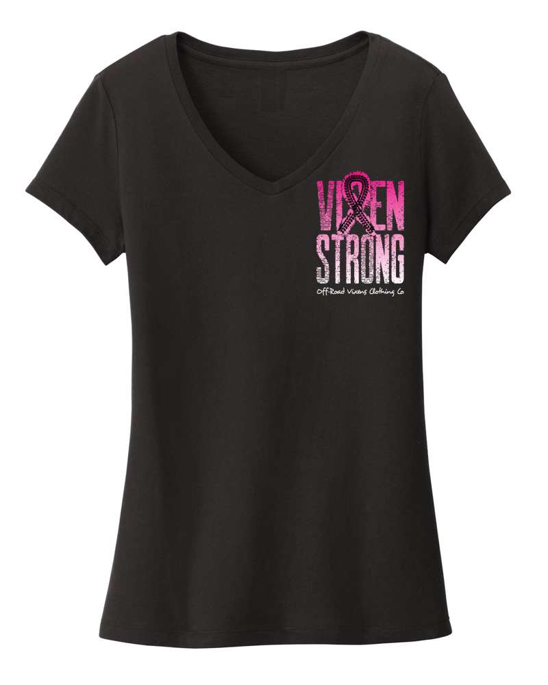 Photo of Pink Ribbon Ladies Tee by OFF-ROAD VIXENS CLOTHING CO. - Premium Apparel & Accessories for UTVs / Side by Sides