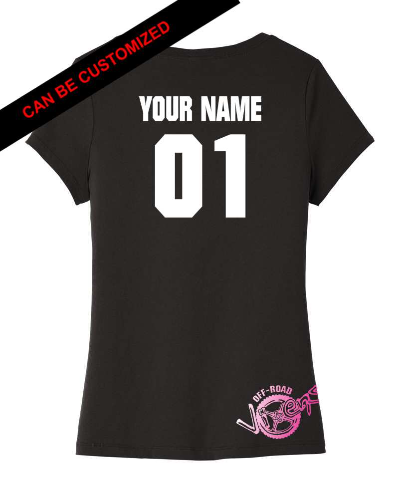 Photo of Pink Ribbon Ladies Tee by OFF-ROAD VIXENS CLOTHING CO. - Premium Apparel & Accessories for UTVs / Side by Sides