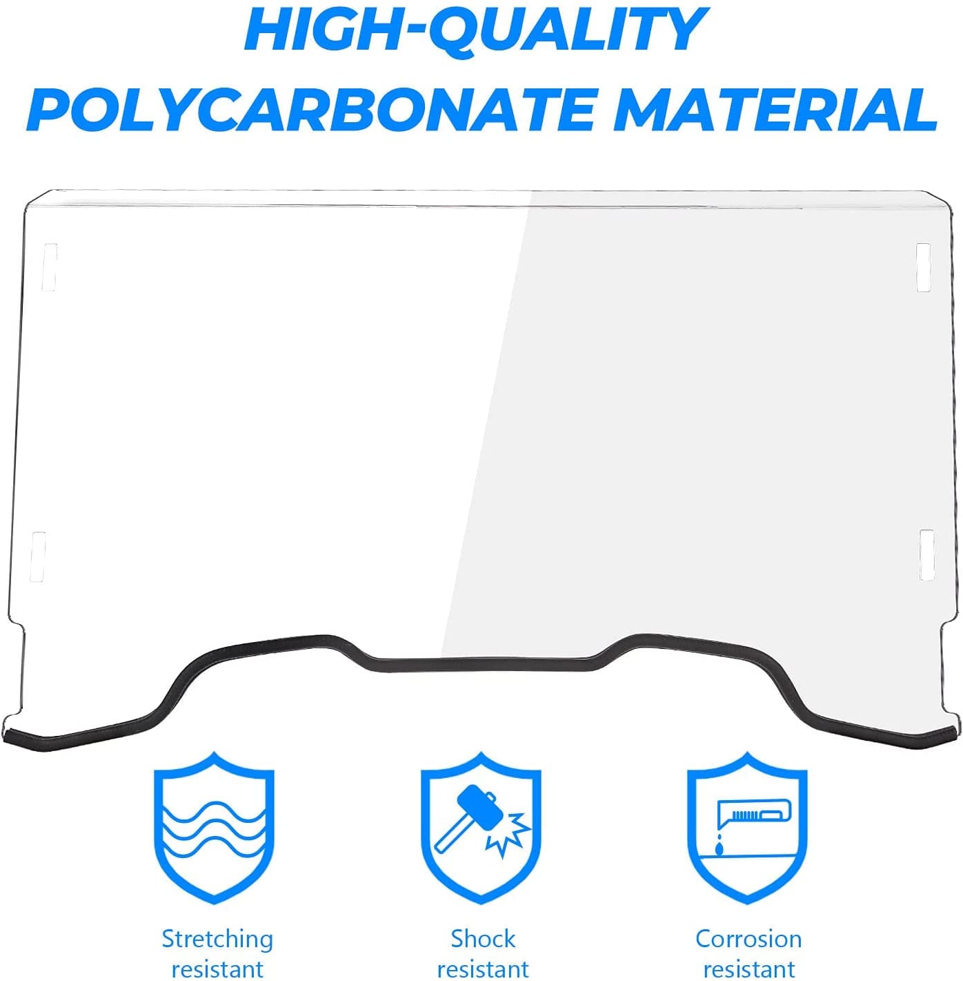 Photo of Kemimoto Front Windshield Polycarbonate for Pioneer 700/ 700-4 (2014-2025) by Kemimoto - Premium for UTVs / Side by Sides