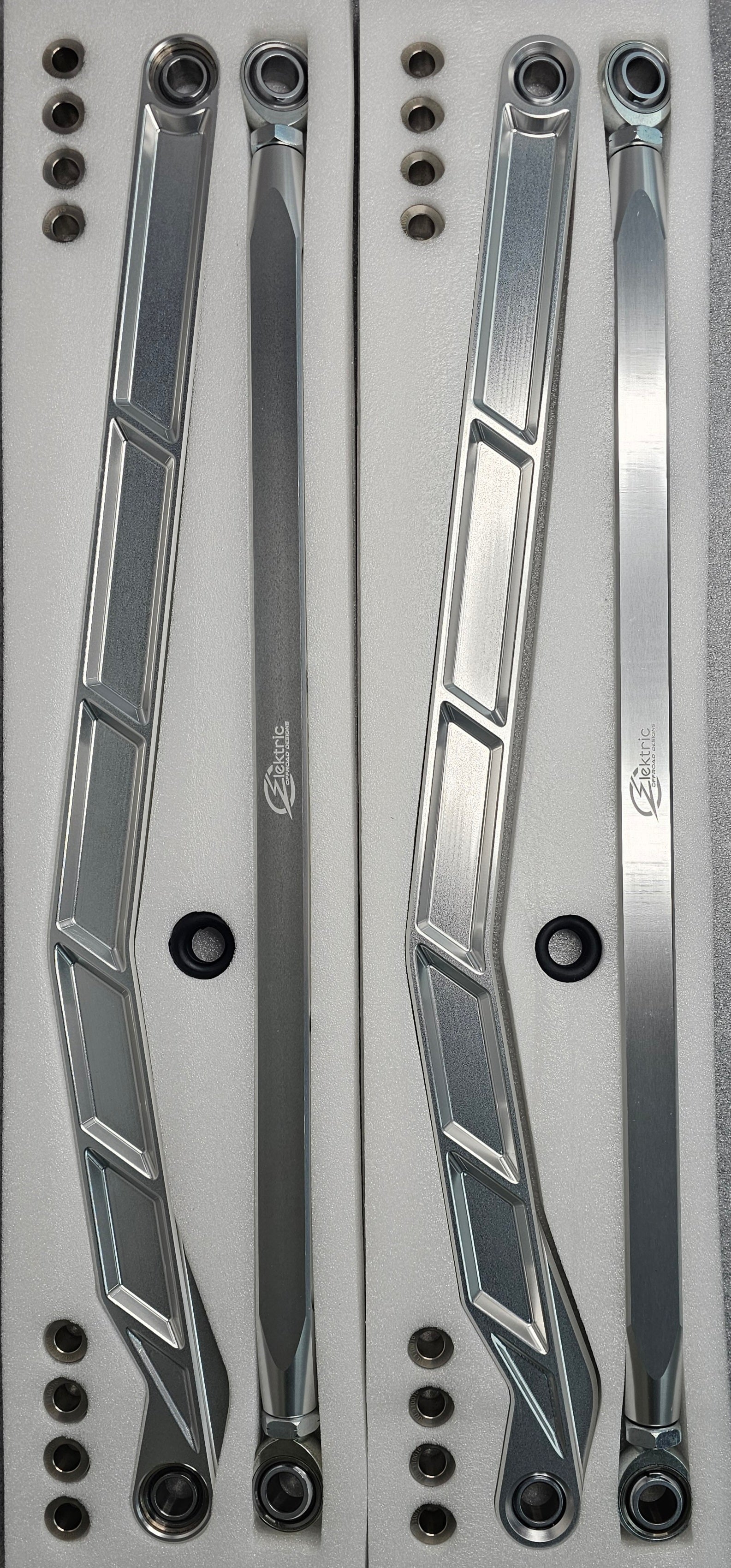 Photo of 2022 to Current Polaris RZR Pro R, Pro S, Turbo R High Clearance Radius Rods in Clear Finish by Elektric Offroad - Premium 2022 to Current Polaris RZR Pro R, Pro S, Turbo R High Clearance Radius Rods in Clear Finish for UTVs / Side by Sides