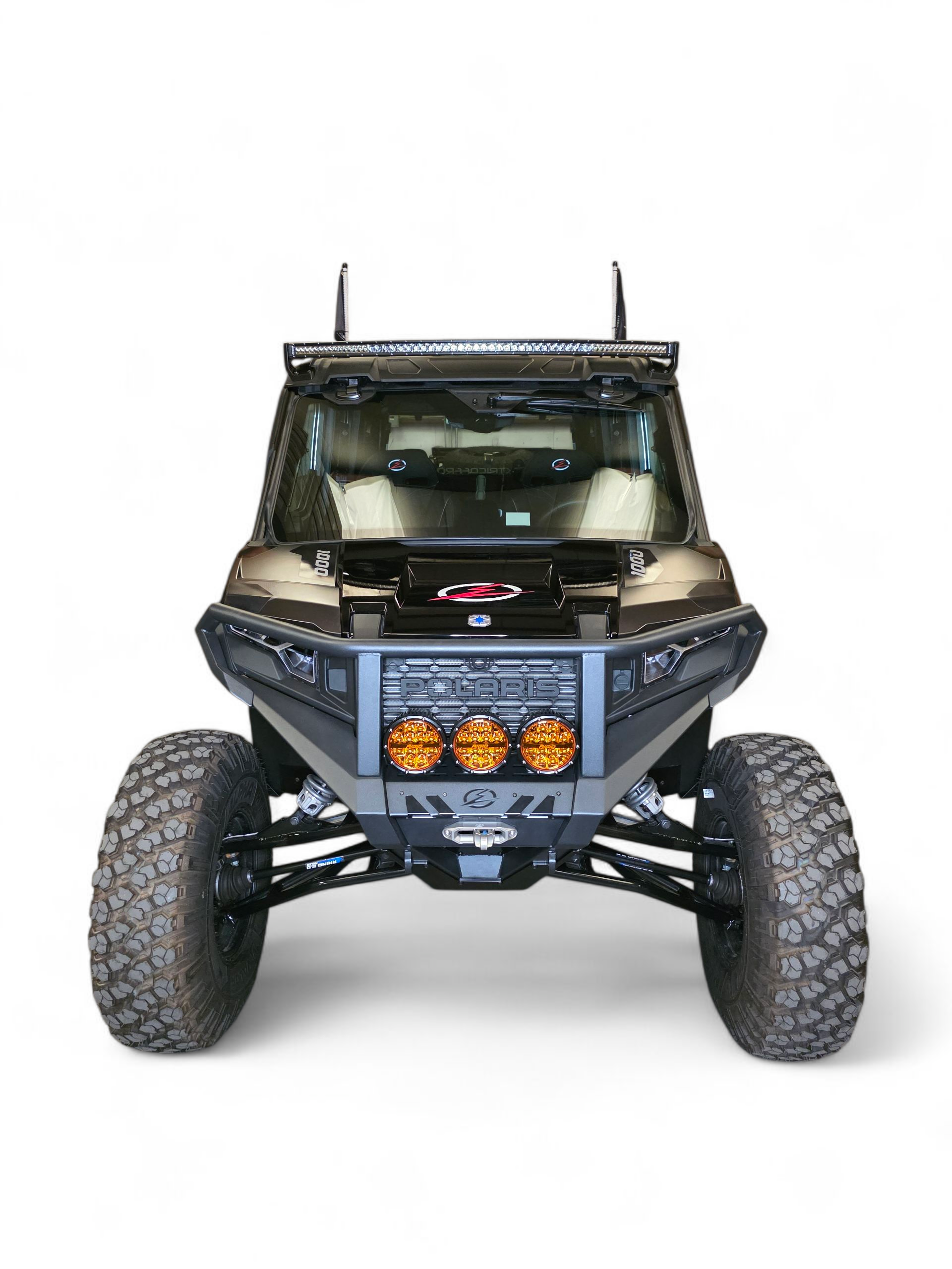 Photo of 2024+ Polaris Xpedition HDX Front Winch Bumper with Brush Guard by Elektric Offroad - Premium for UTVs / Side by Sides