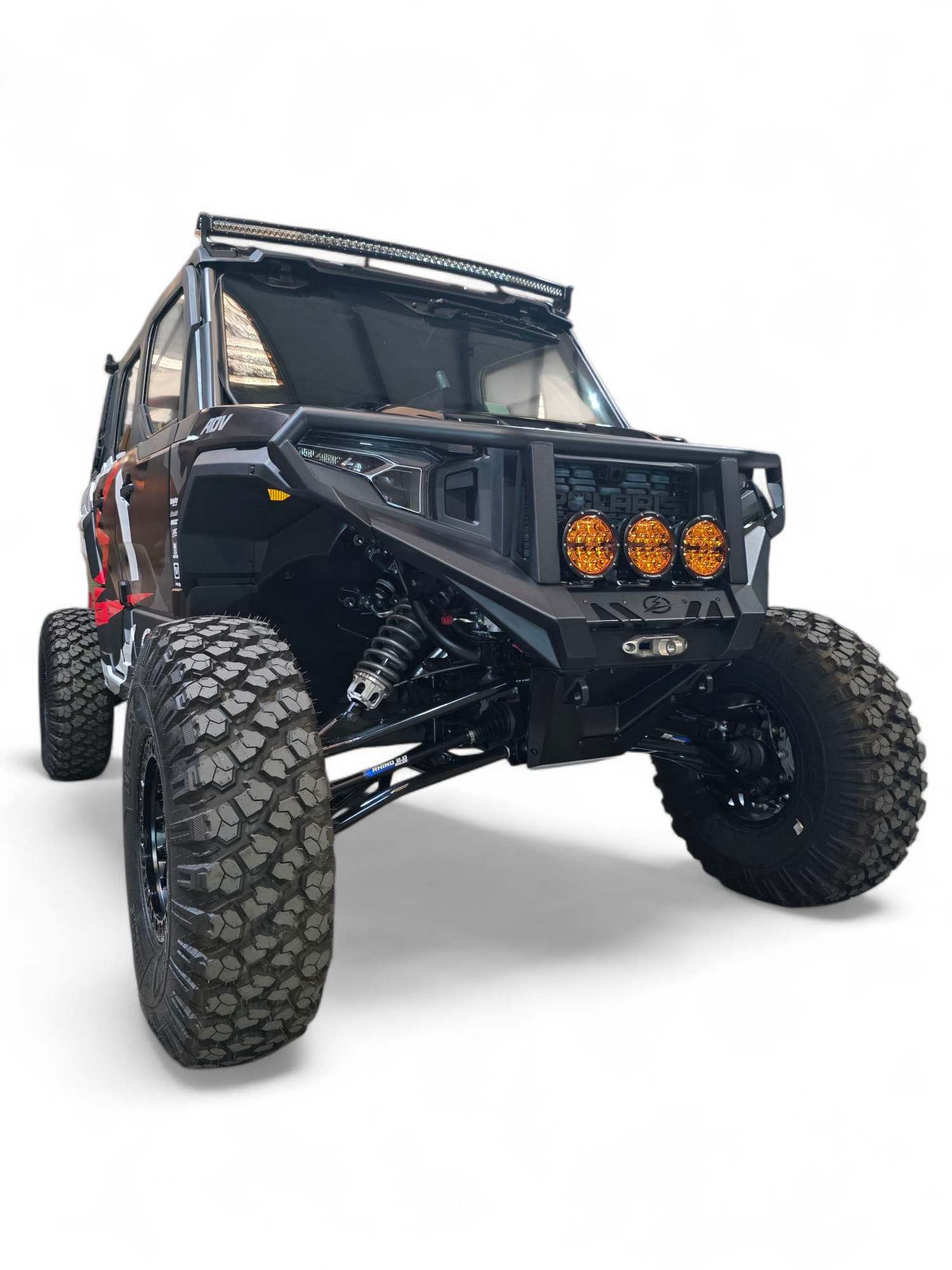 Photo of 2024+ Polaris Xpedition HDX Front Winch Bumper with Brush Guard by Elektric Offroad - Premium for UTVs / Side by Sides