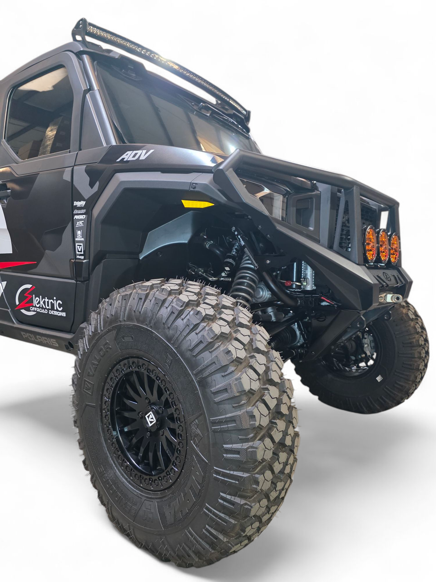 Photo of 2024+ Polaris Xpedition HDX Front Winch Bumper with Brush Guard by Elektric Offroad - Premium for UTVs / Side by Sides