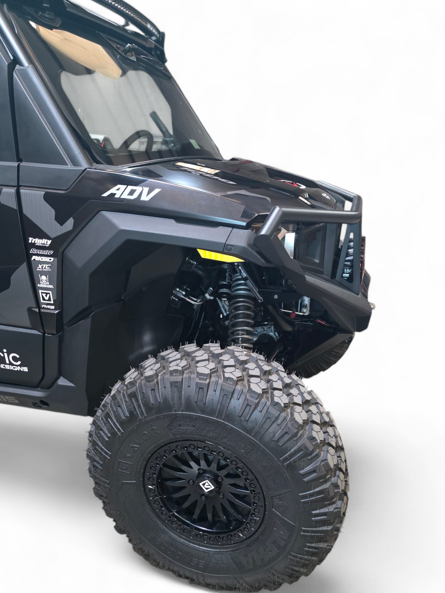 Photo of 2024+ Polaris Xpedition HDX Front Winch Bumper with Brush Guard by Elektric Offroad - Premium for UTVs / Side by Sides