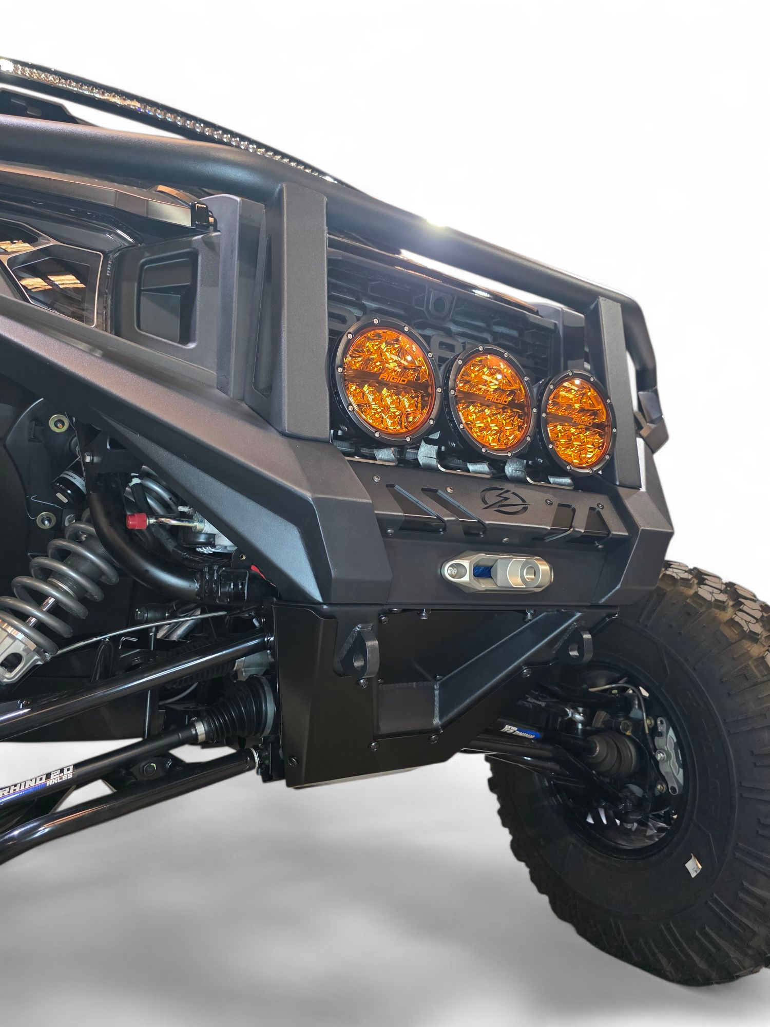 Photo of 2024+ Polaris Xpedition HDX Front Winch Bumper with Brush Guard by Elektric Offroad - Premium for UTVs / Side by Sides