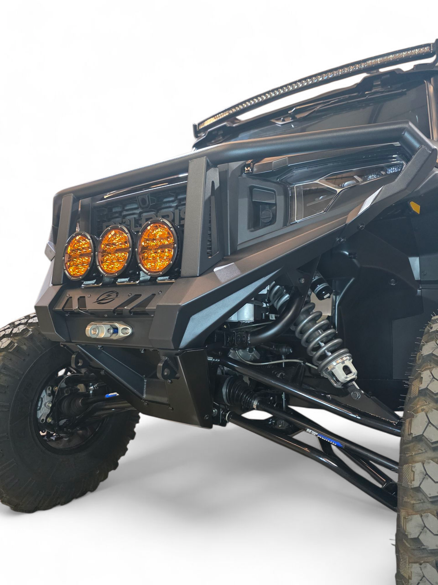 Photo of 2024+ Polaris Xpedition HDX Front Winch Bumper with Brush Guard by Elektric Offroad - Premium for UTVs / Side by Sides