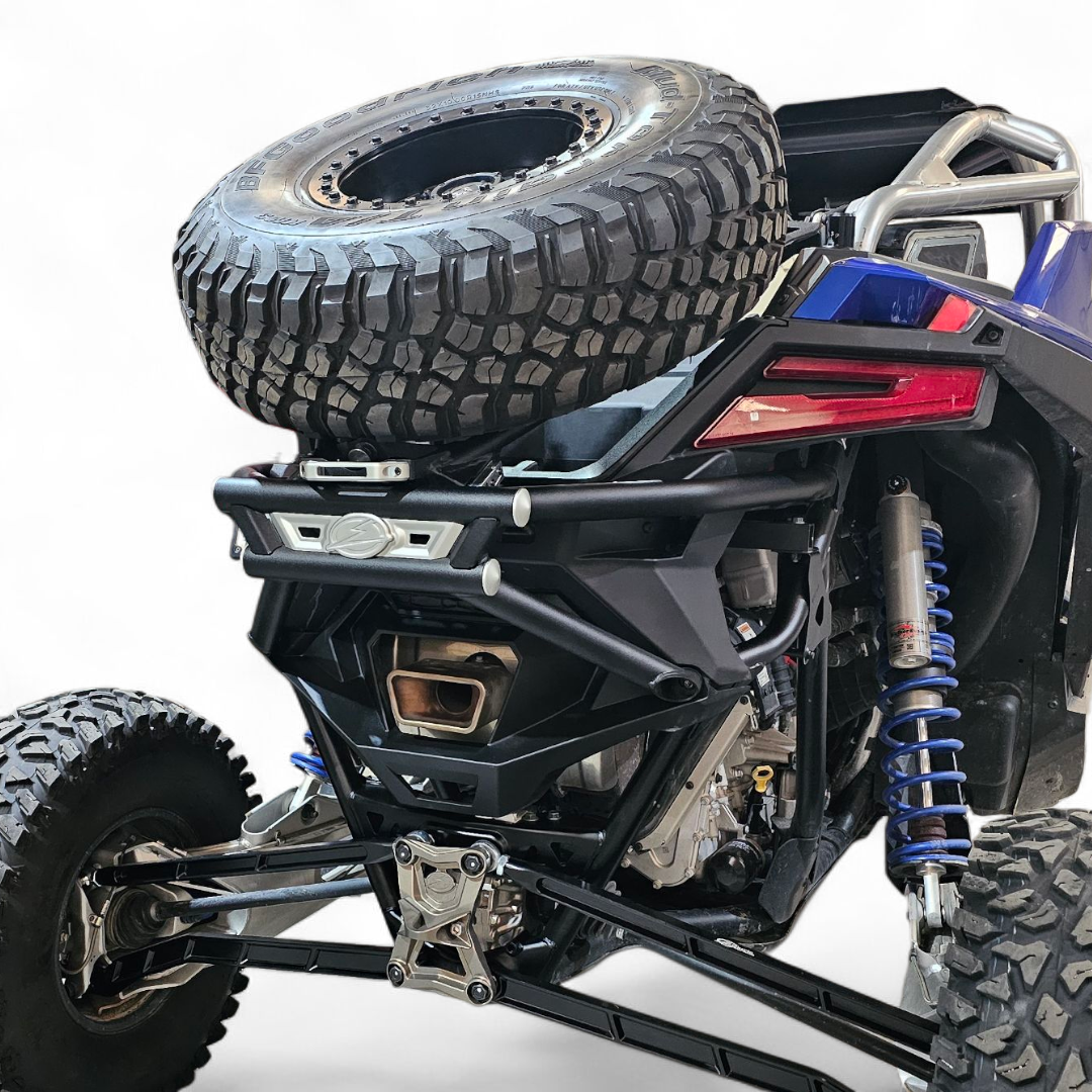 2022+ Polaris RZR Pro R Amp Style Spare Tire Rack Rear Bumper Combo