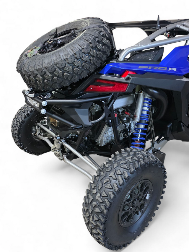 Photo of 2022+ Polaris RZR Pro R Amp Rear Tire Rack Rear Bumper Combo by Elektric Offroad - Premium for UTVs / Side by Sides