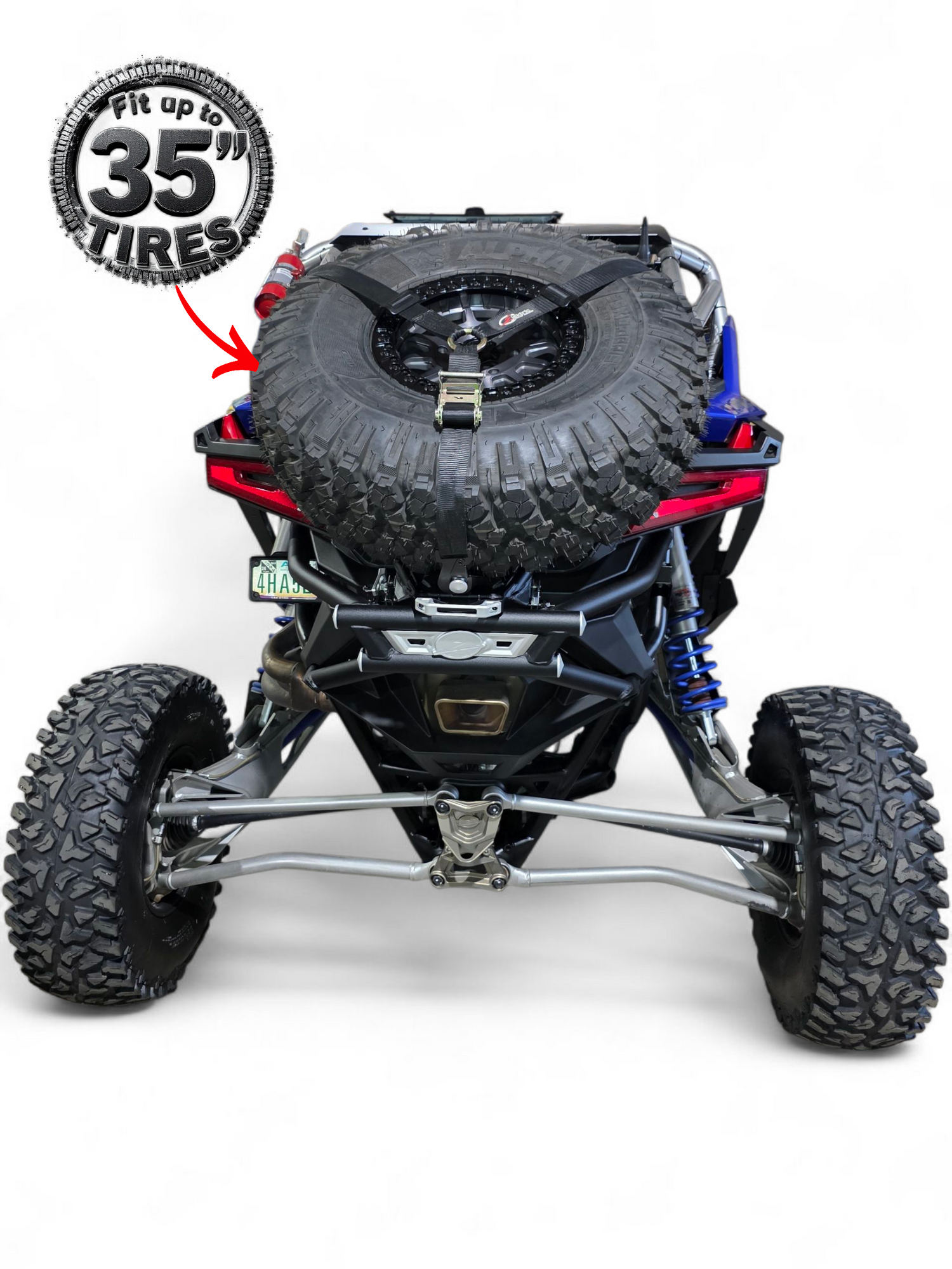 2022+ Polaris RZR Pro R Amp Style Spare Tire Rack Rear Bumper Combo